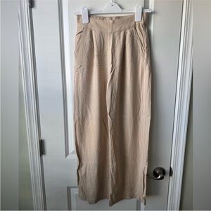 Abercrombie & Fitch Light Linen Tan Pants